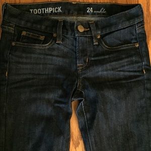 J. Crew Toothpick Jeans - NWOT, Size 24 ankle